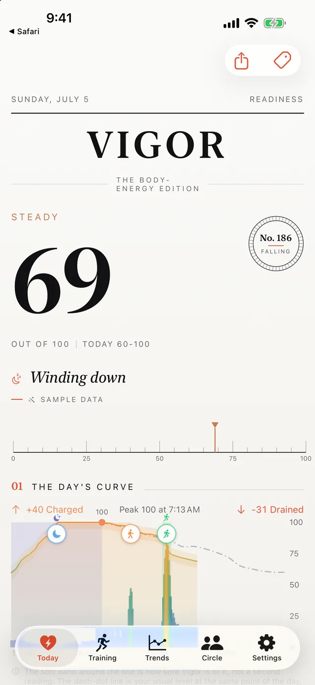 Modern theme with the energy gauge